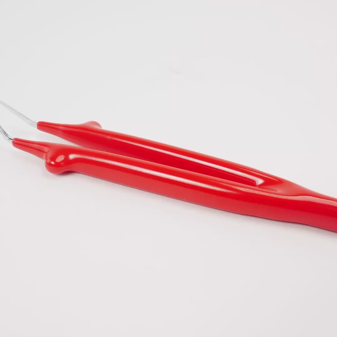 Load video: Knipex Precision Tweezers insulated angled tips