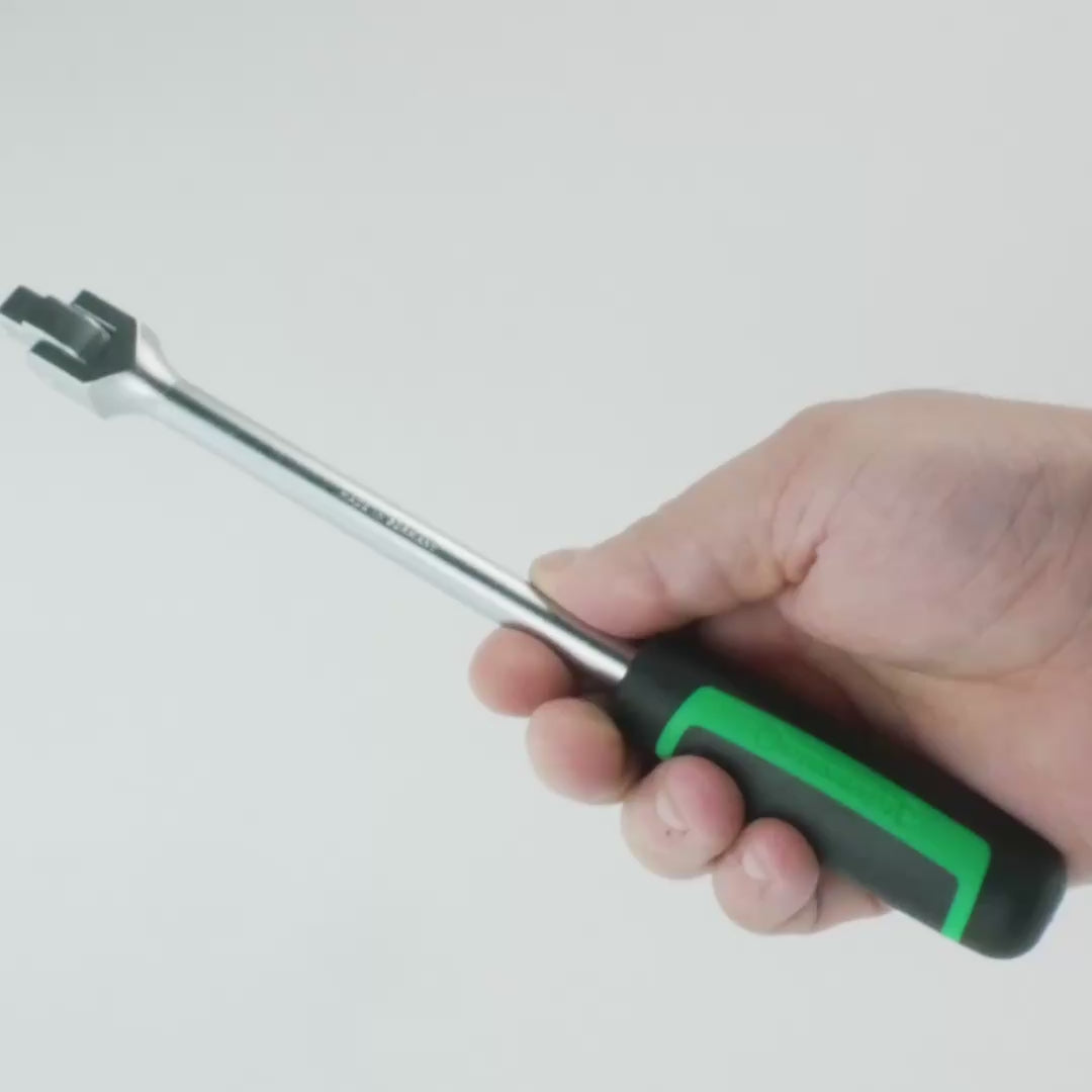 Load video: Stahlwille 424 Breaker Bar with Swivel Head, 3/8" Drive