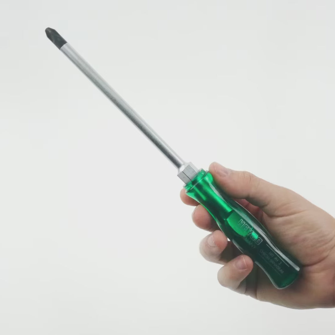 Load video: Heyco Phillips Screwdriver with Acetate Handle, #3