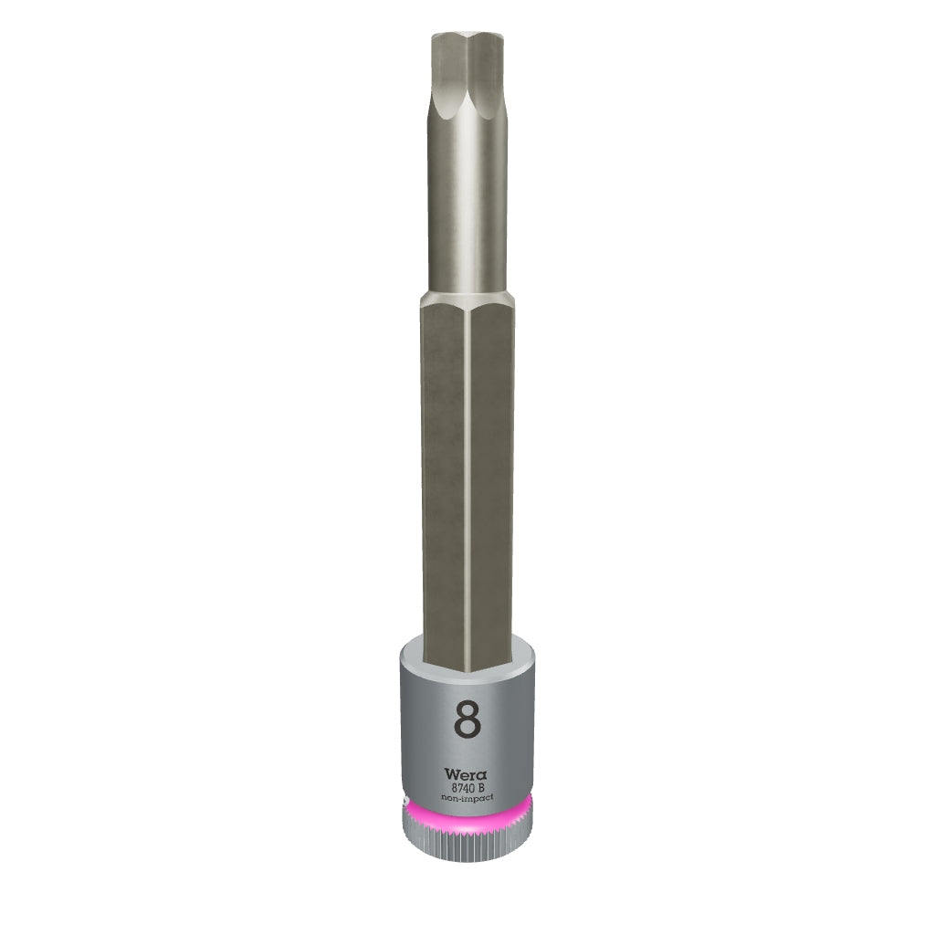 Wera 003054 8740 B Zyklop Hex Bit Socket, 3/8" Drive, 8.0 x 100 mm - WR003054 - KC Tool