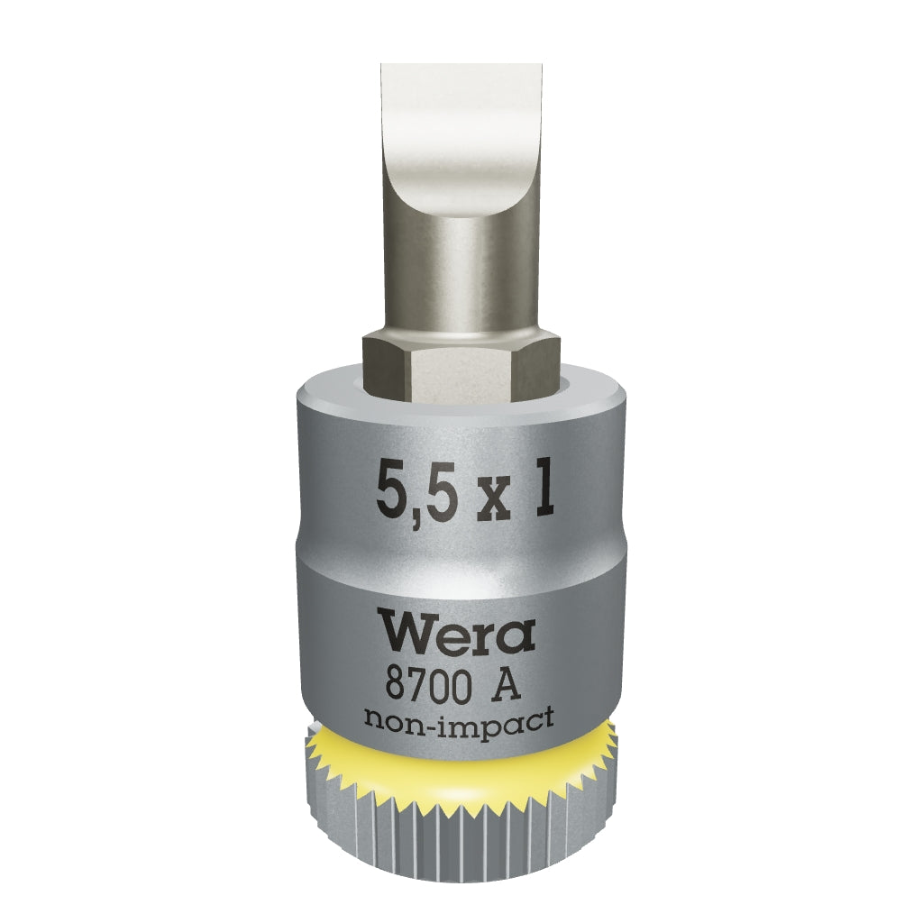 Wera 003321 8700 A FL Zyklop Bit Socket with 1/4" Drive, FL 1.0 x 5.5 x 28 mm - WR003321 - KC Tool
