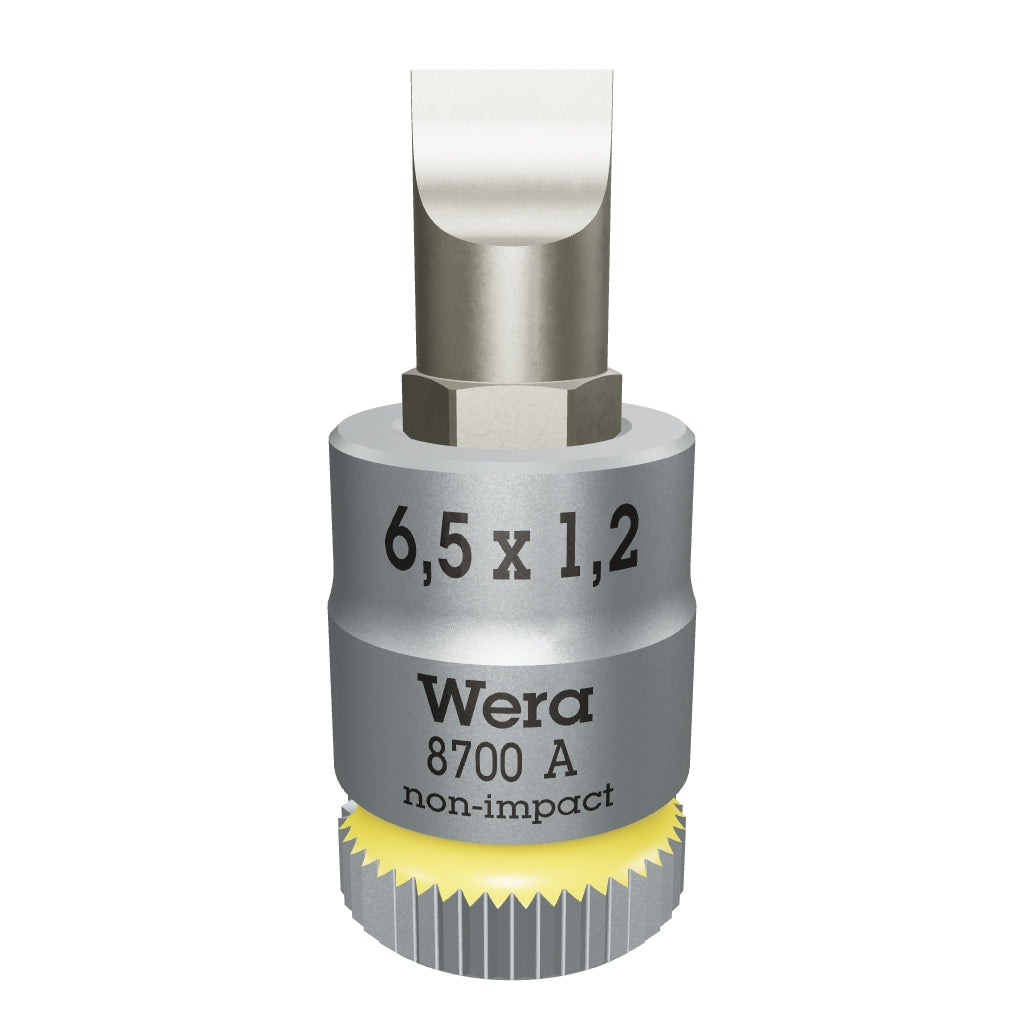 Wera 003322 8700 A FL Zyklop Bit Socket with 1/4" Drive, FL 1.2 x 6.5 x 28 mm - WR003322 - KC Tool