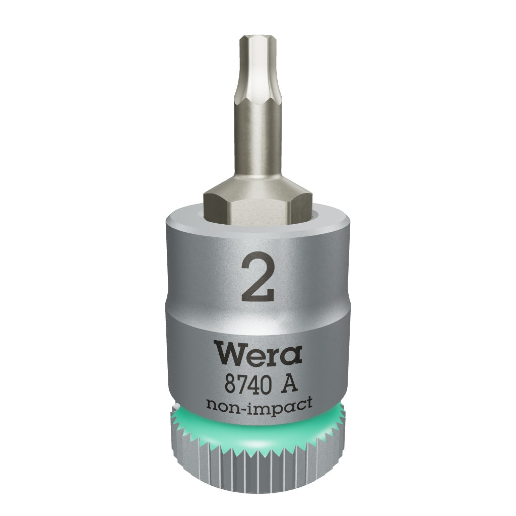 Wera 003330 8740 A Zyklop Hex Bit Socket with 1/4" Drive, 2.0 x 28 mm - WR003330 - KC Tool