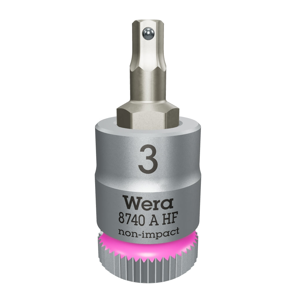Wera 003332 8740 A Zyklop Bit Socket with 1/4" Drive with Holding Function , 3.0 x 28 mm - WR003332 - KC Tool