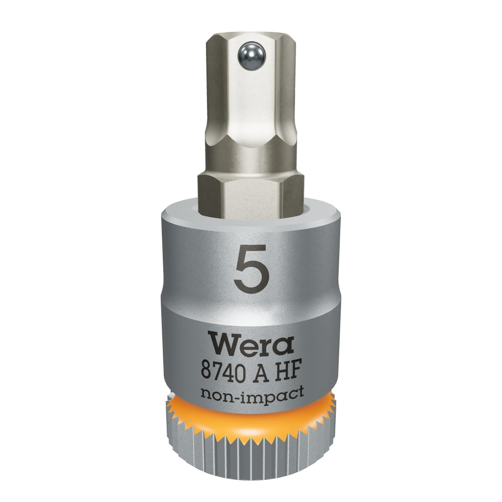 Wera 003335 8740 A Zyklop Bit Socket with 1/4" Drive with Holding Function , 5.0 x 28 mm - WR003335 - KC Tool