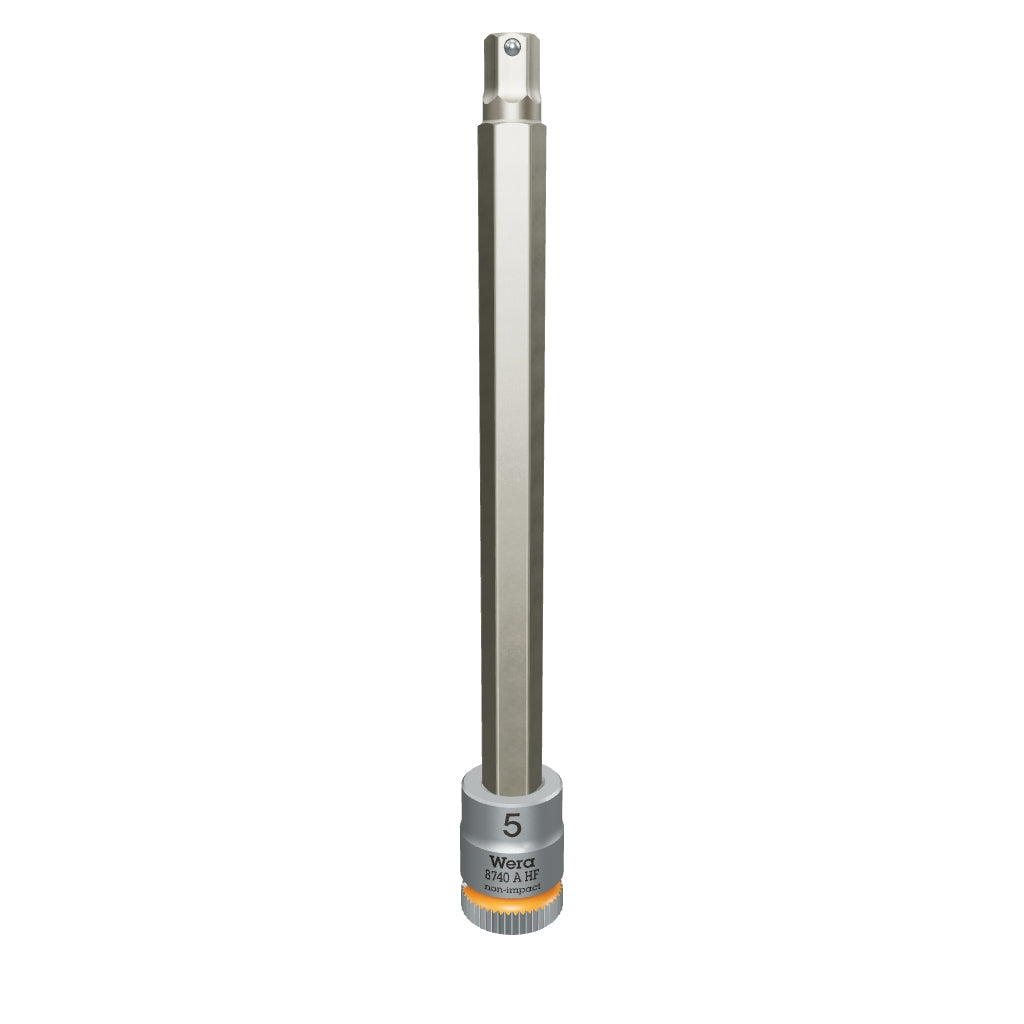 Wera 003336 8740 A Zyklop Bit Socket with 1/4" Drive with Holding Function , 5.0 x 100 mm - WR003336 - KC Tool