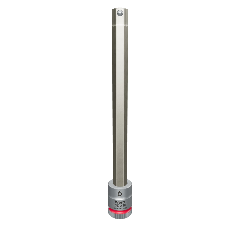 Wera 003338 8740 A Zyklop Bit Socket with 1/4" Drive with Holding Function , 6.0 x 100 mm - WR003338 - KC Tool