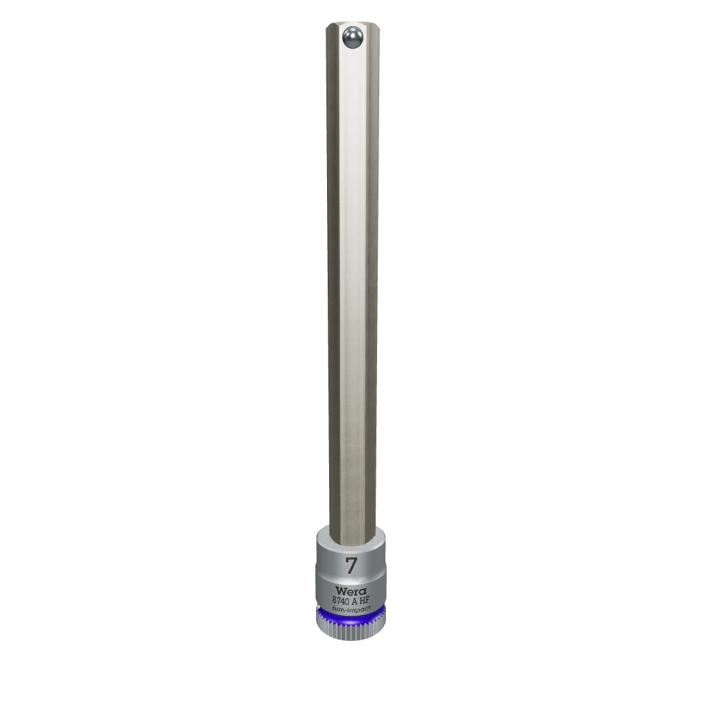 Wera 003342 8740 A Zyklop Bit Socket with 1/4" Drive with Holding Function , 7.0 x 100 mm - WR003342 - KC Tool