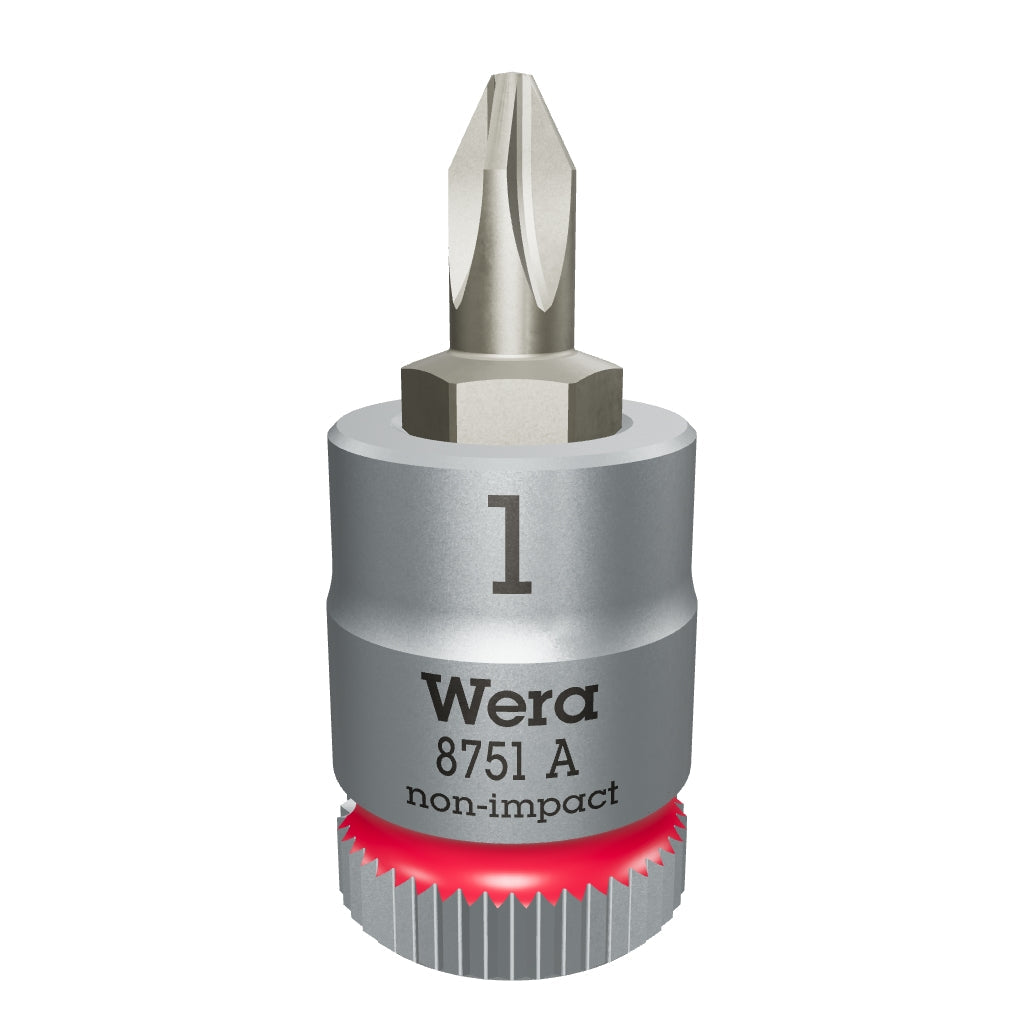 Wera 003350 8751 A PH Zyklop Bit Socket with 1/4" Drive, PH 1 x 28 mm - WR003350 - KC Tool