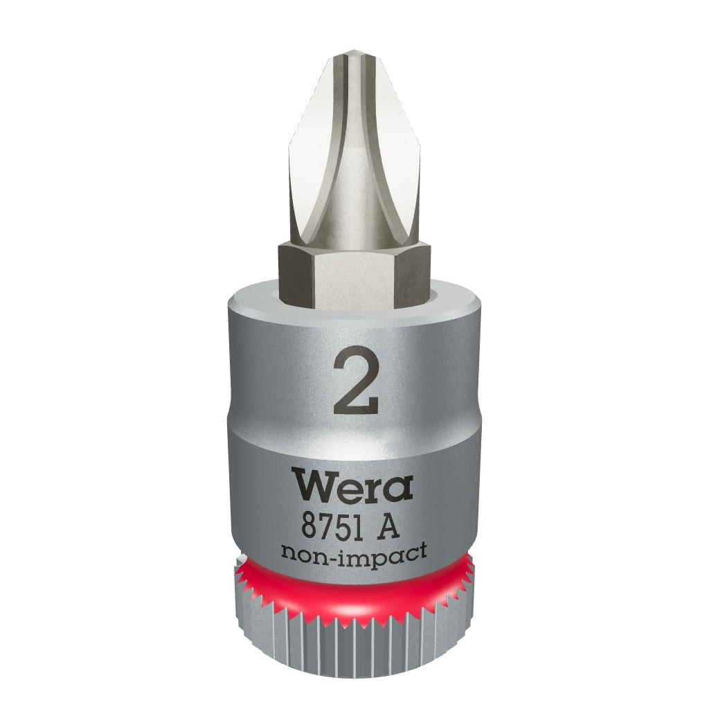 Wera 003351 8751 A PH Zyklop Bit Socket with 1/4" Drive, PH 2 x 28 mm - WR003351 - KC Tool