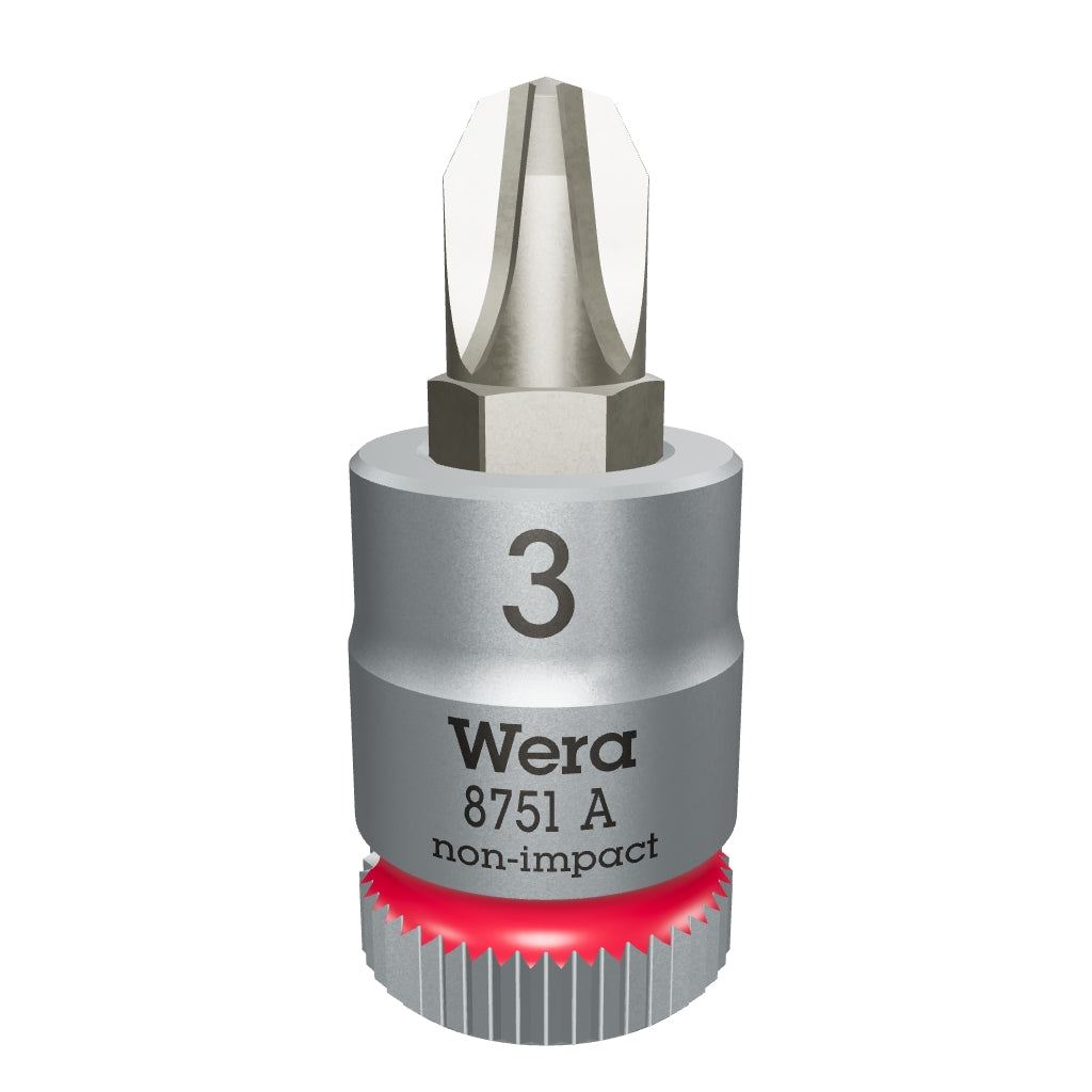 Wera 003352 8751 A PH Zyklop Bit Socket with 1/4" Drive, PH 3 x 28 mm - WR003352 - KC Tool