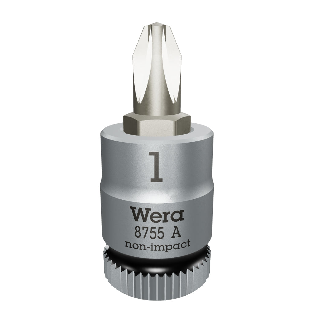 Wera 003353 8755 A PZ Zyklop Bit Socket with 1/4" Drive, PZ 1 x 28 mm - WR003353 - KC Tool