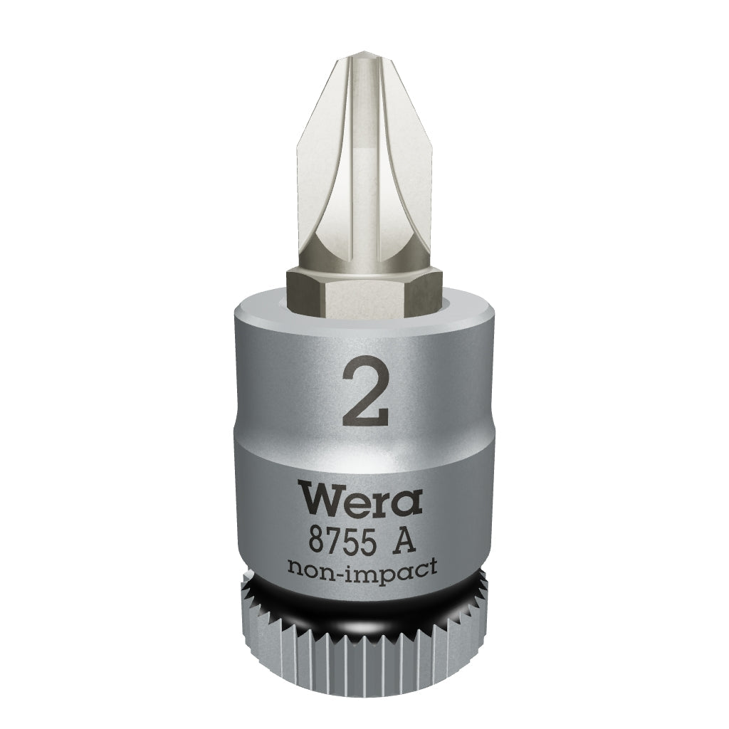 Wera 003354 8755 A PZ Zyklop Bit Socket with 1/4" Drive, PZ 2 x 28 mm - WR003354 - KC Tool
