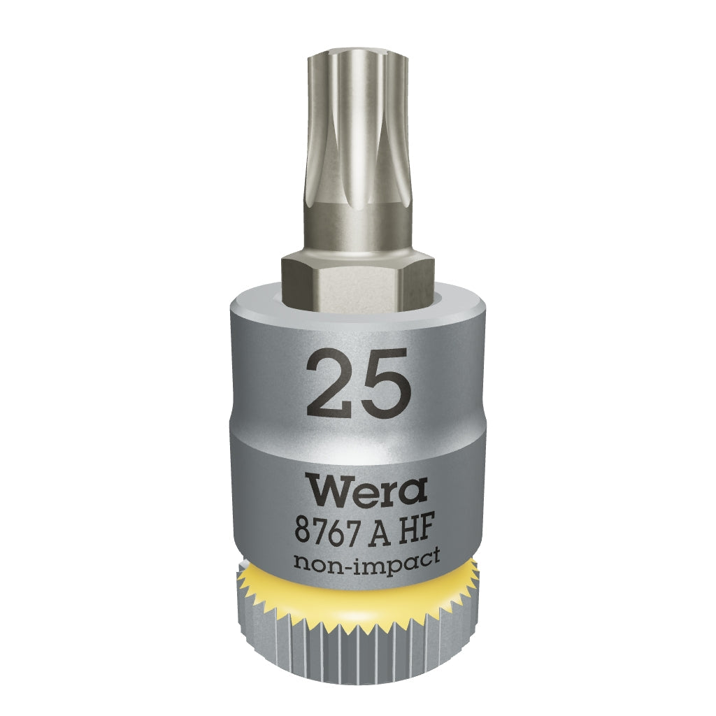 Wera 003365 8767 A HF TORX® Zyklop Bit Socket 1/4" Drive with Holding Function , TX 25 x 28 mm - WR003365 - KC Tool
