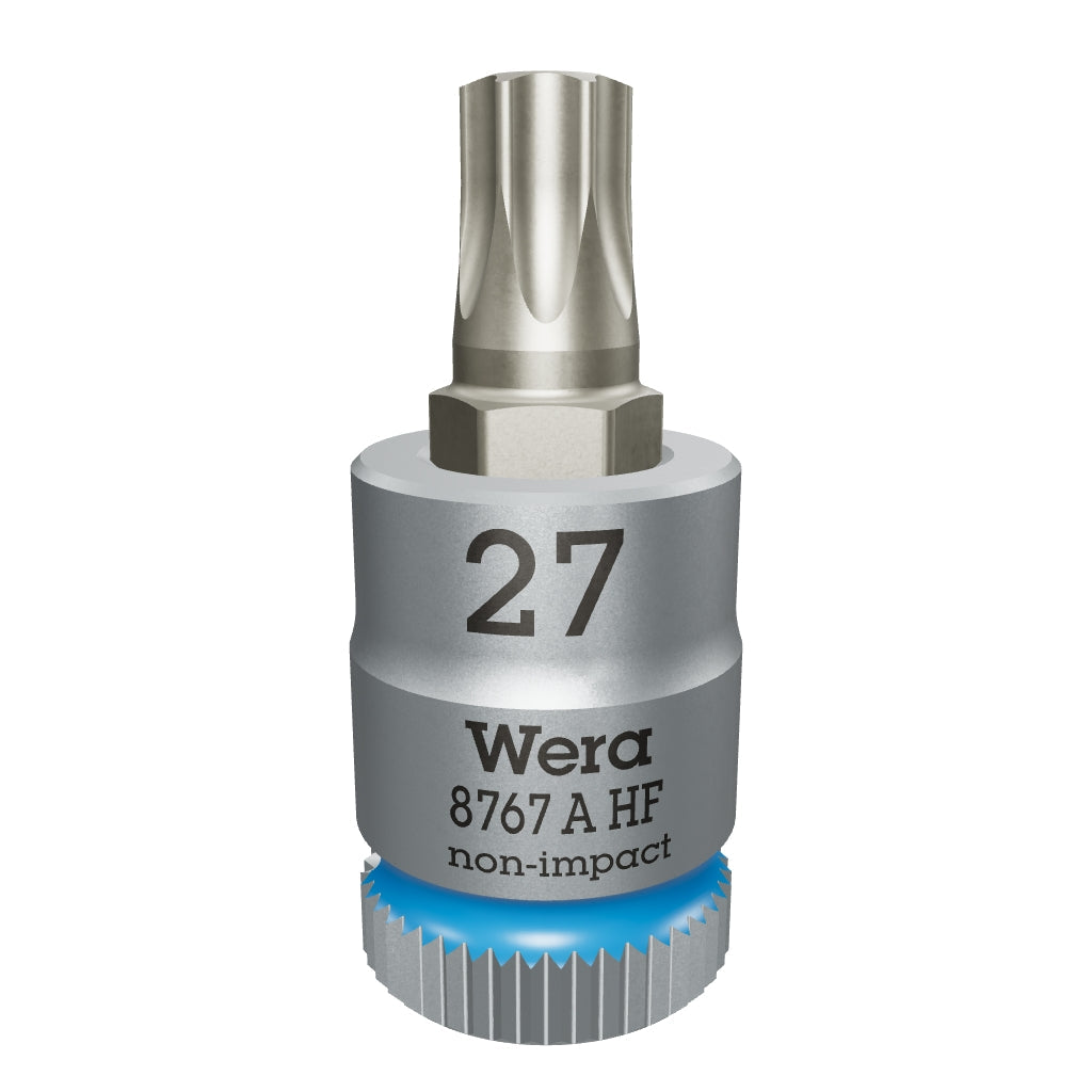Wera 003367 8767 A HF TORX® Zyklop Bit Socket 1/4" Drive with Holding Function , TX 27 x 28 mm - WR003367 - KC Tool