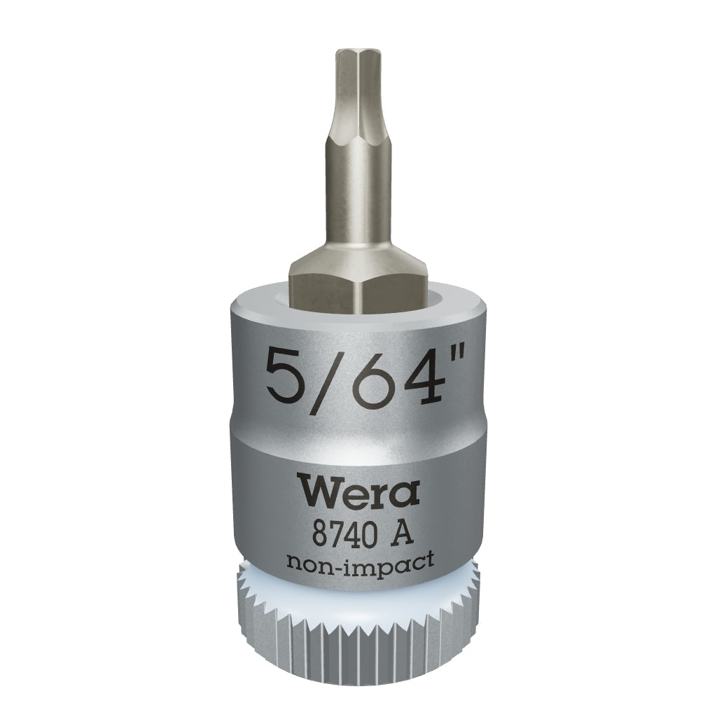 Wera 003380 8740 A 1/4" Drive Zyklop Hex-Plus Bit Socket, 5/64" - WR003380 - KC Tool