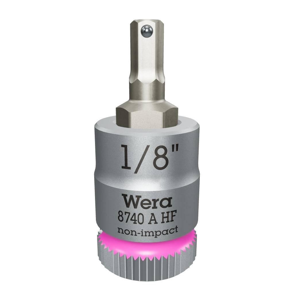 Wera 003383 8740 A 1/4" Drive Zyklop Hex-Plus Bit Socket with Holding Function 1/8" - WR003383 - KC Tool