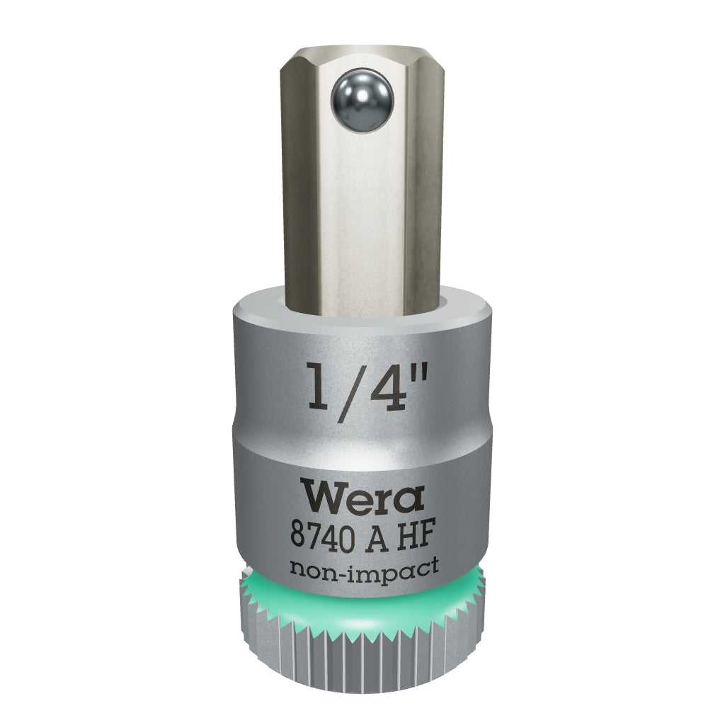 Wera 003388 8740 A 1/4" Drive Zyklop Hex-Plus Bit Socket with Holding Function 1/4" - WR003388 - KC Tool