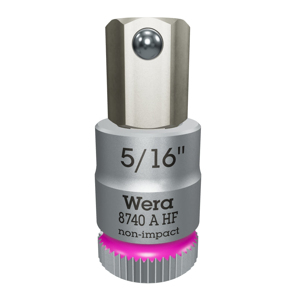 Wera 003389 8740 A 1/4" Drive Zyklop Hex-Plus Bit Socket with Holding Function 5/16" - WR003389 - KC Tool