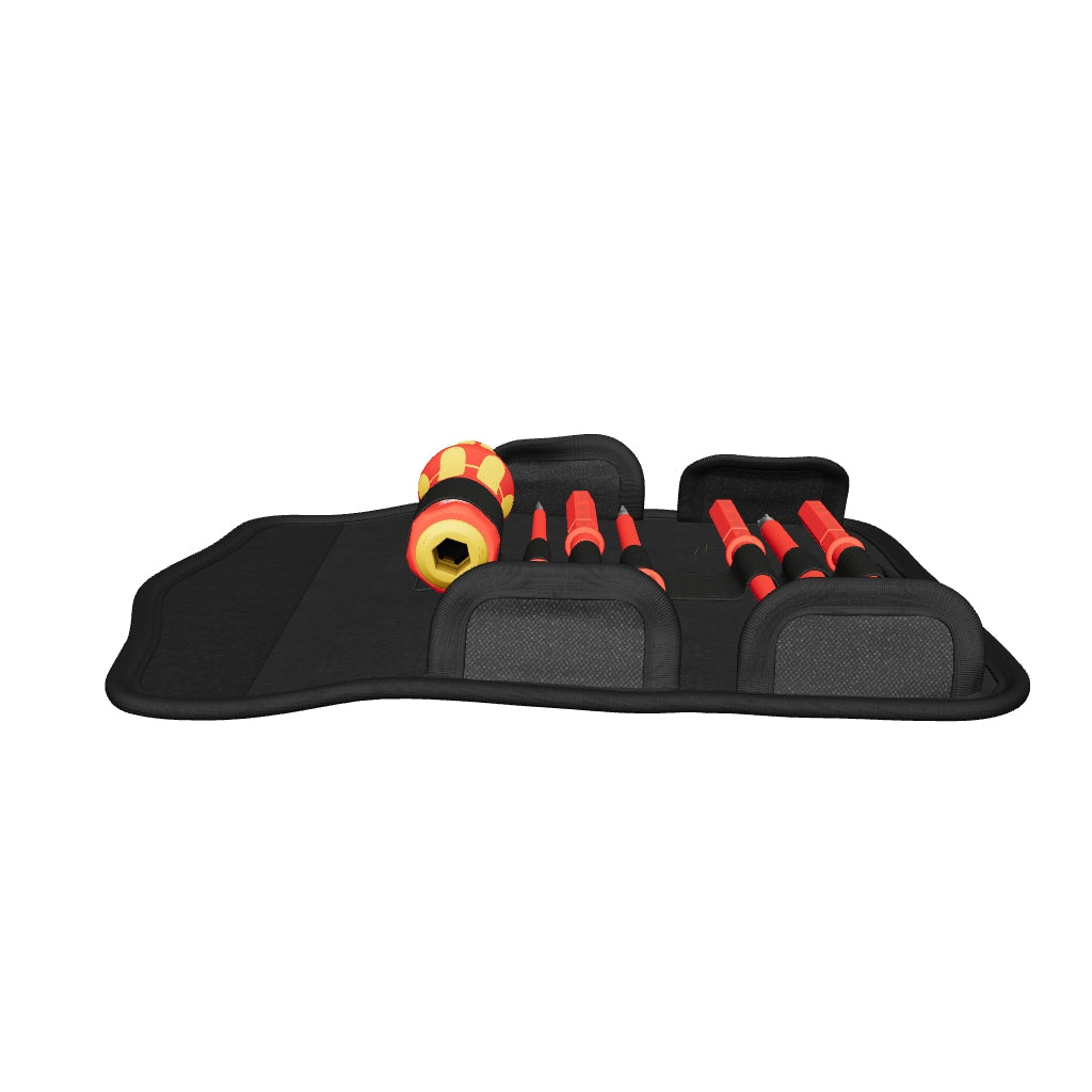 Wera 003472 Kraftform Kompakt VDE 60 i/65 i/7 Slotted/PoziDriv Insulated Interchangeable Blade Set - WR003472 - KC Tool