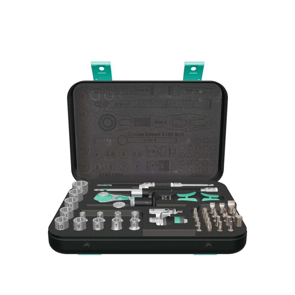 Wera 003533 Zyklop Ratchet Premium 1/4" Drive Metric Set - WR003533 - KC Tool