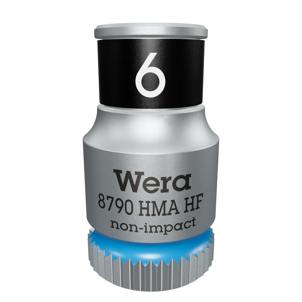 Wera 003721 8790 HMA HF Zyklop Socket, 1/4" Drive with Holding Function - 6.0mm - WR003721 - KC Tool