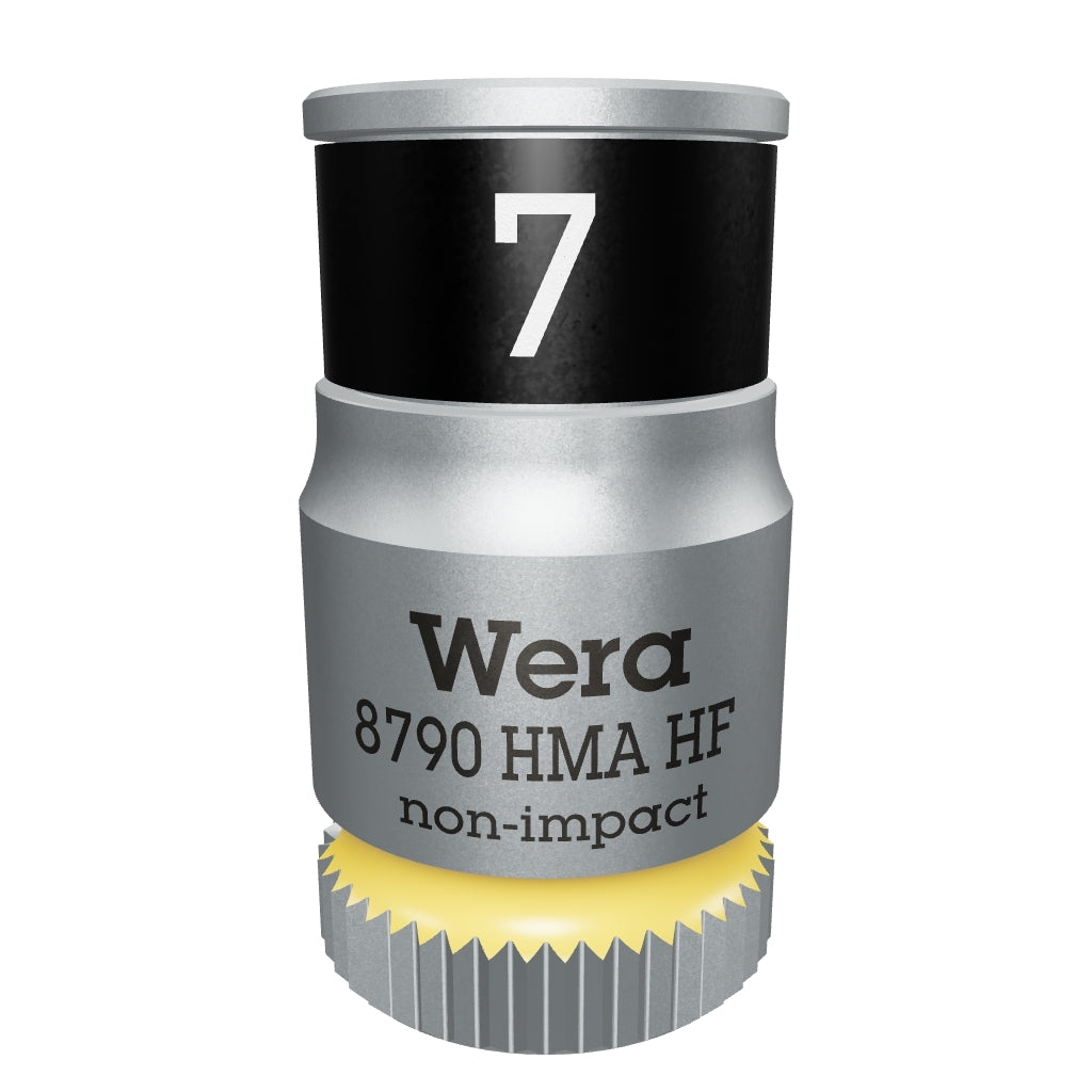 Wera 003722 8790 HMA HF Zyklop Socket, 1/4" Drive with Holding Function - 7.0mm - WR003722 - KC Tool
