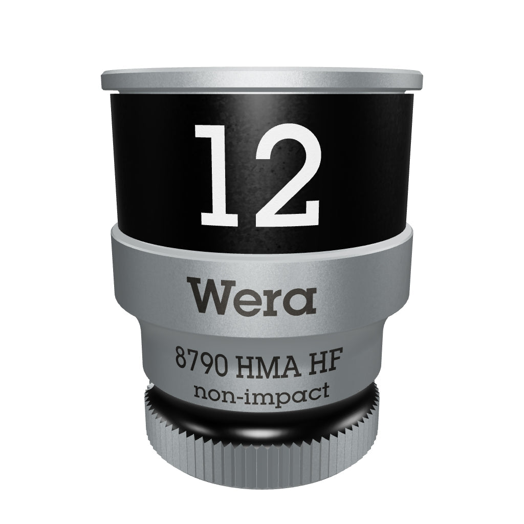 Wera 003727 8790 HMA HF Zyklop Socket, 1/4" Drive with Holding Function - 12mm - WR003727 - KC Tool
