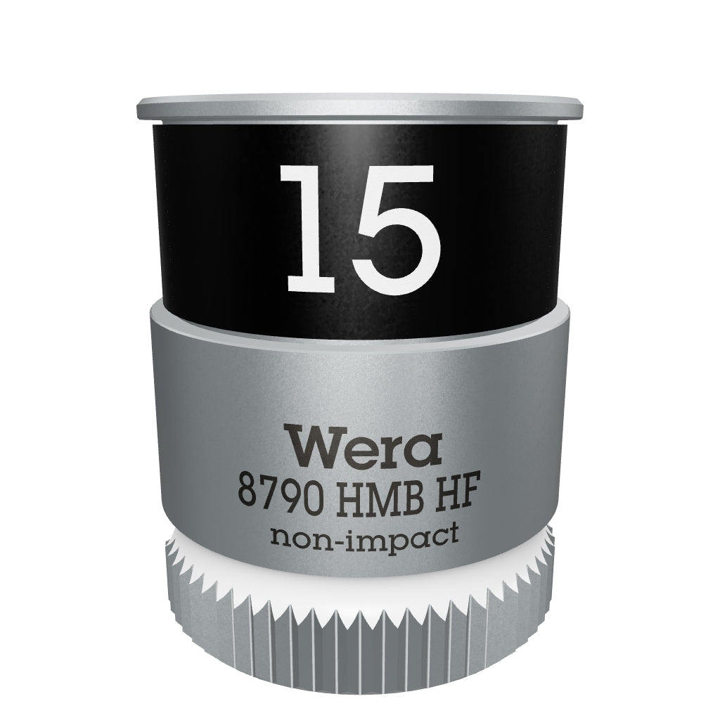 Wera 003749 Zyklop Socket with 3/8" Drive with Holding Function - 15 mm - WR003749 - KC Tool