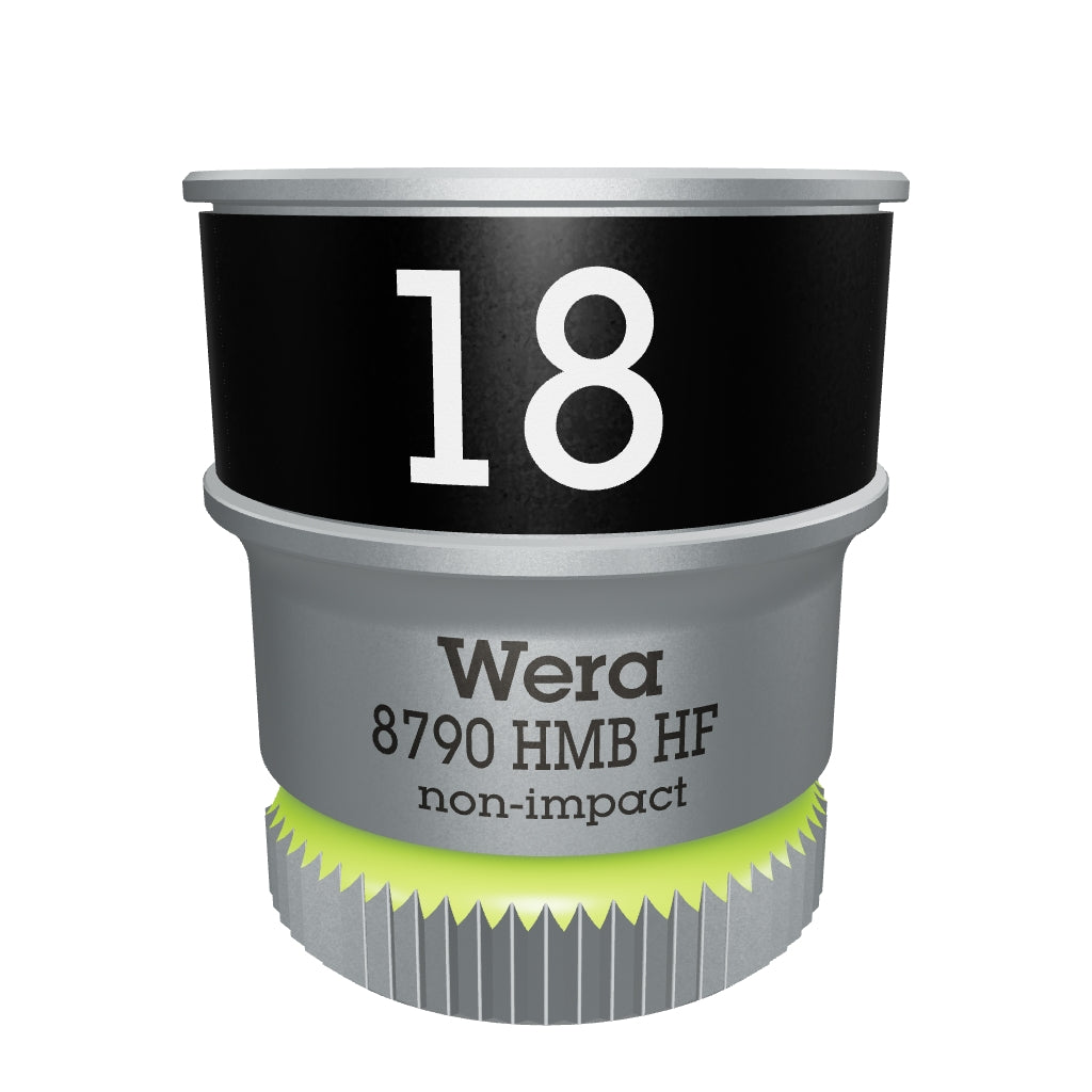 Wera 003752 Zyklop Socket with 3/8" Drive with Holding Function - 18 mm - WR003752 - KC Tool