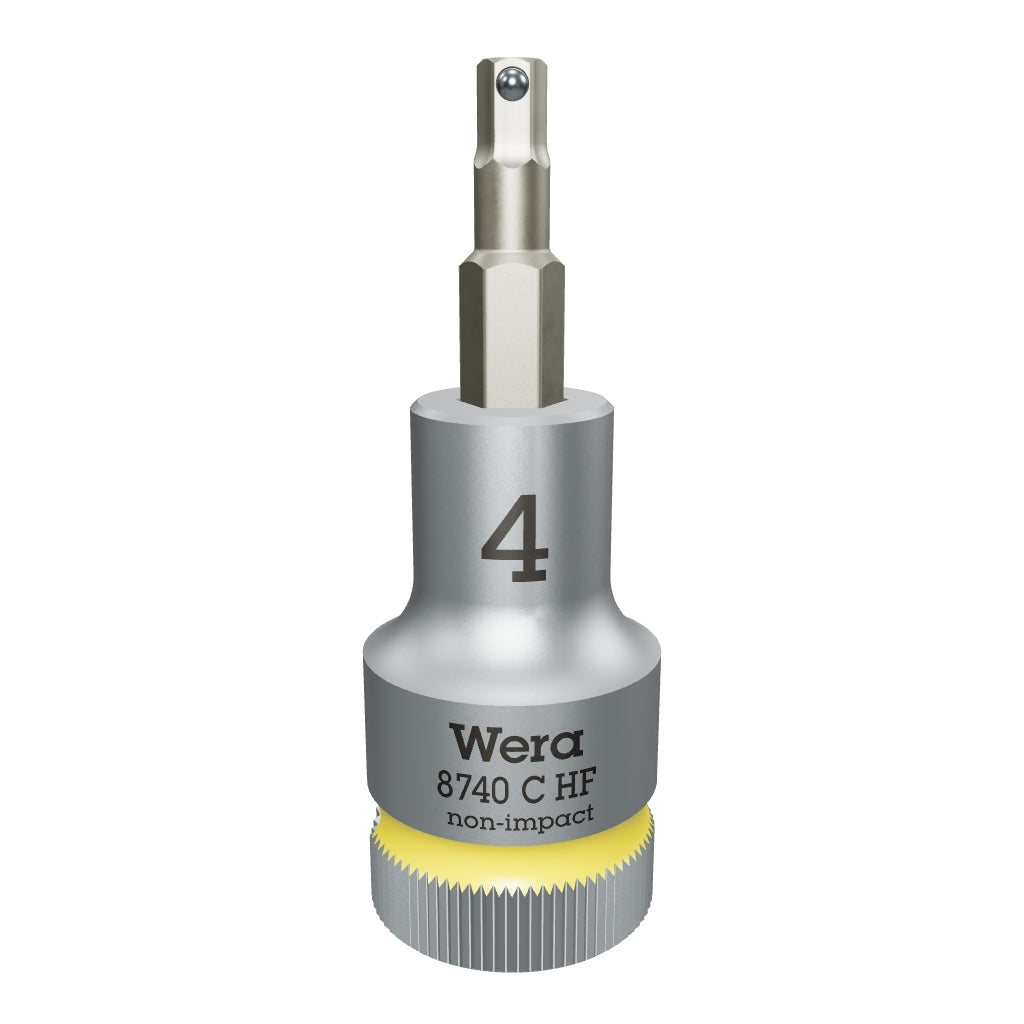 Wera 003820 1/2" Drive Zyklop Hex-Plus Bit Socket with Holding Function 4mm - WR003820 - KC Tool