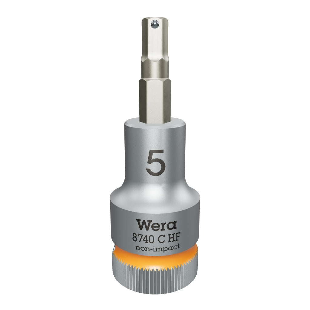 Wera 003821 1/2" Drive Zyklop Hex-Plus Bit Socket with Holding Function 5mm - WR003821 - KC Tool