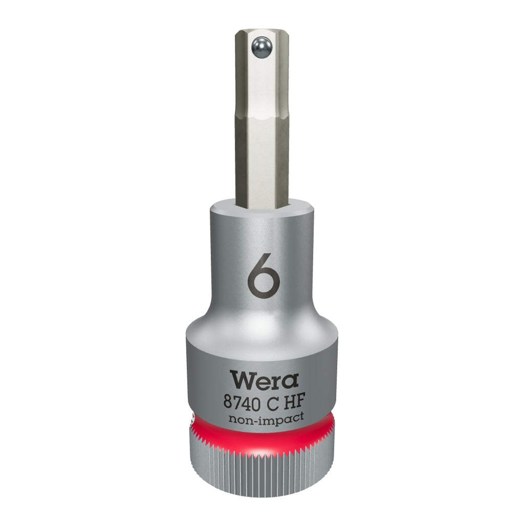 Wera 003822 1/2" Drive Zyklop Hex-Plus Bit Socket with Holding Function 6mm - WR003822 - KC Tool