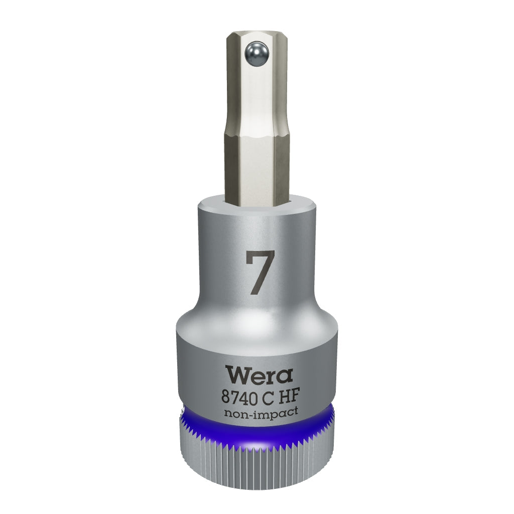 Wera 003823 1/2" Drive Zyklop Hex-Plus Bit Socket with Holding Function 7mm - WR003823 - KC Tool