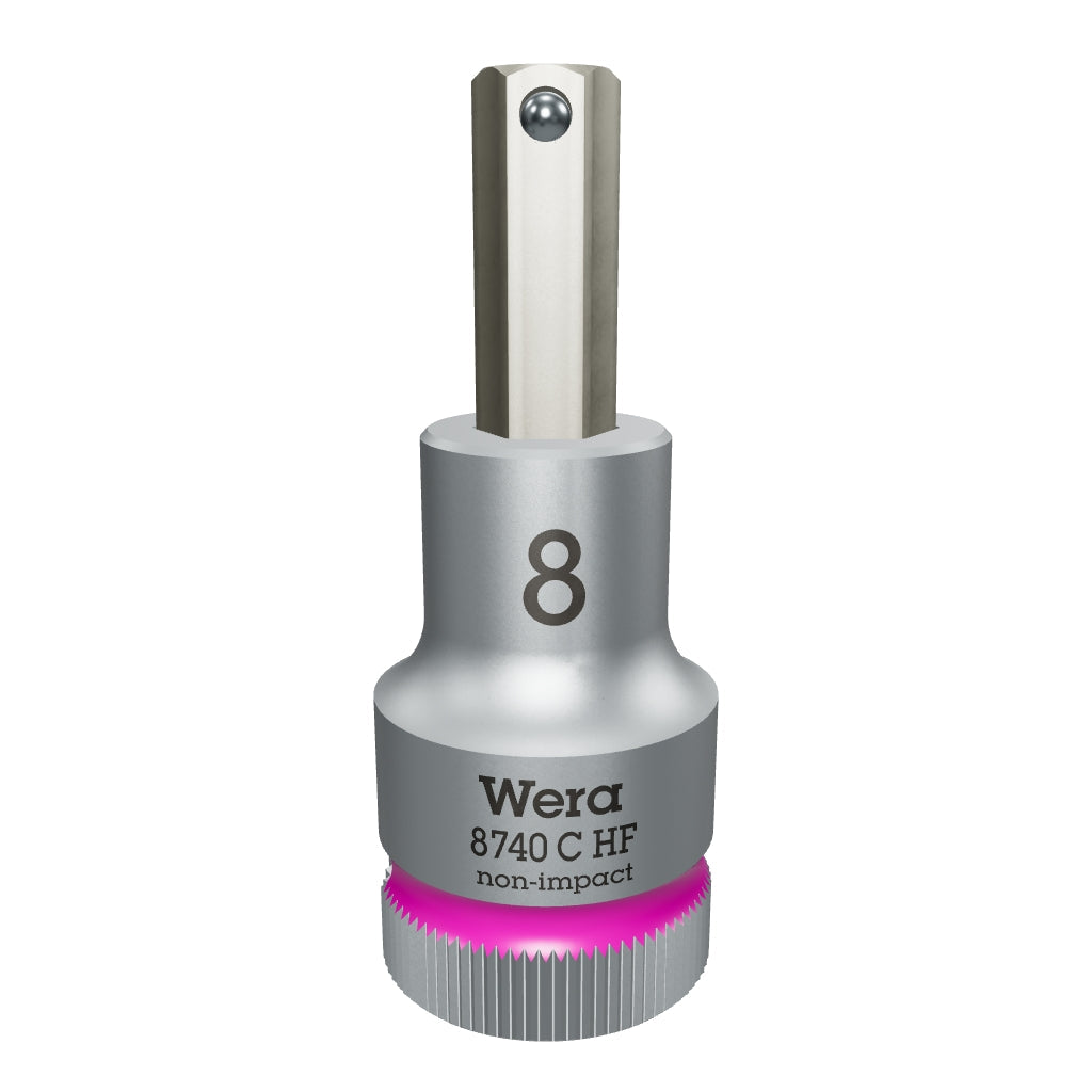 Wera 003824 1/2" Drive Zyklop Hex-Plus Bit Socket with Holding Function 8mm - WR003824 - KC Tool
