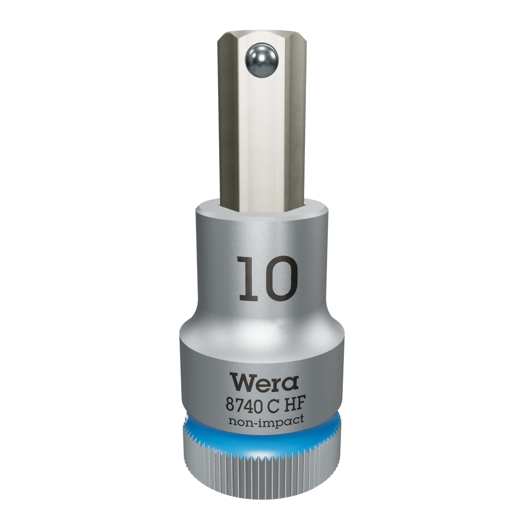 Wera 003825 1/2" Drive Zyklop Hex-Plus Bit Socket with Holding Function 10mm - WR003825 - KC Tool