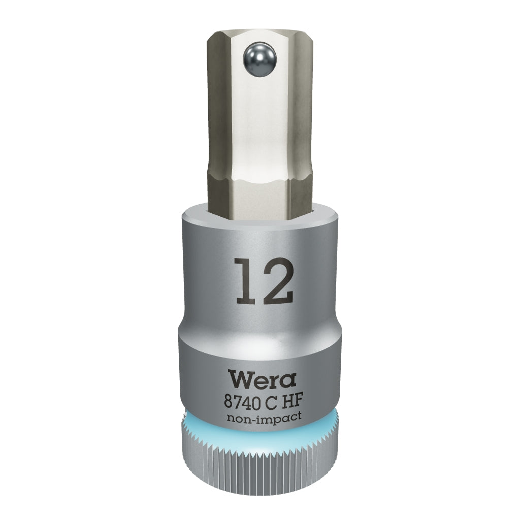 Wera 003826 1/2" Drive Zyklop Hex-Plus Bit Socket with Holding Function 12mm - WR003826 - KC Tool