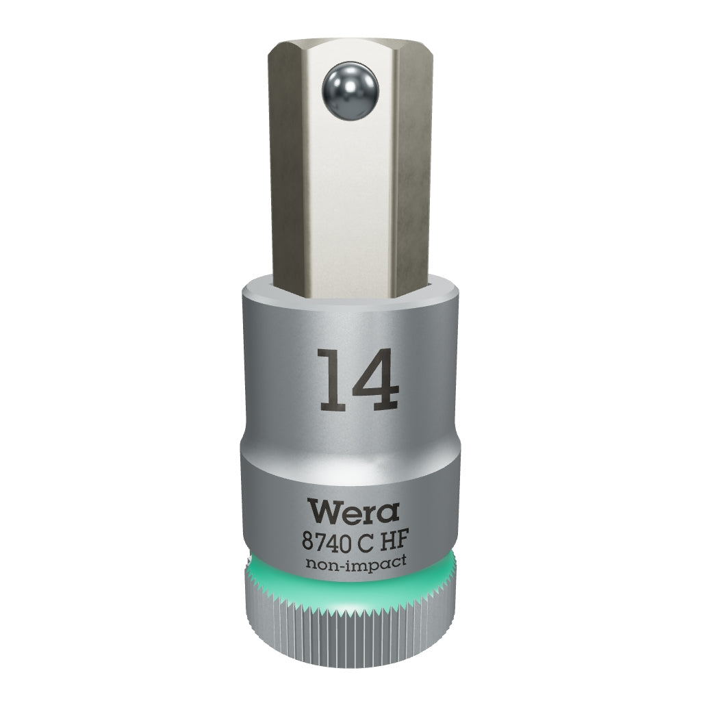 Wera 003827 1/2" Drive Zyklop Hex-Plus Bit Socket with Holding Function 14mm - WR003827 - KC Tool