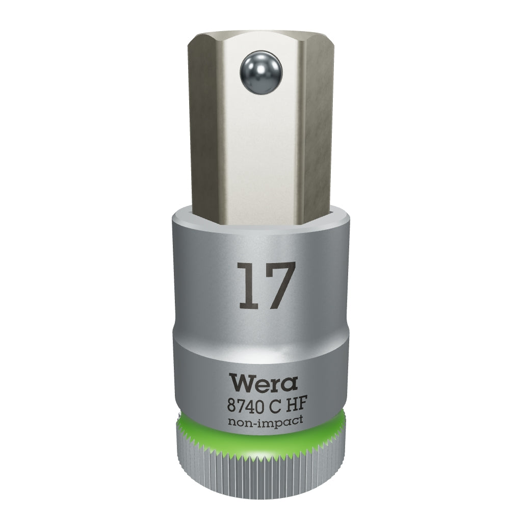 Wera 003828 1/2" Drive Zyklop Hex-Plus Bit Socket with Holding Function 17mm - WR003828 - KC Tool
