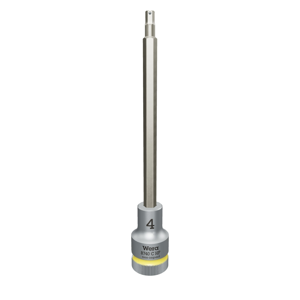 Wera 003840 1/2" Drive Zyklop Hex-Plus Bit Socket with Holding Function 4mm Long - WR003840 - KC Tool