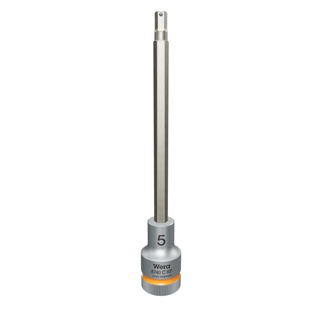 Wera 003841 1/2" Drive Zyklop Hex-Plus Bit Socket with Holding Function 5mm Long - WR003841 - KC Tool