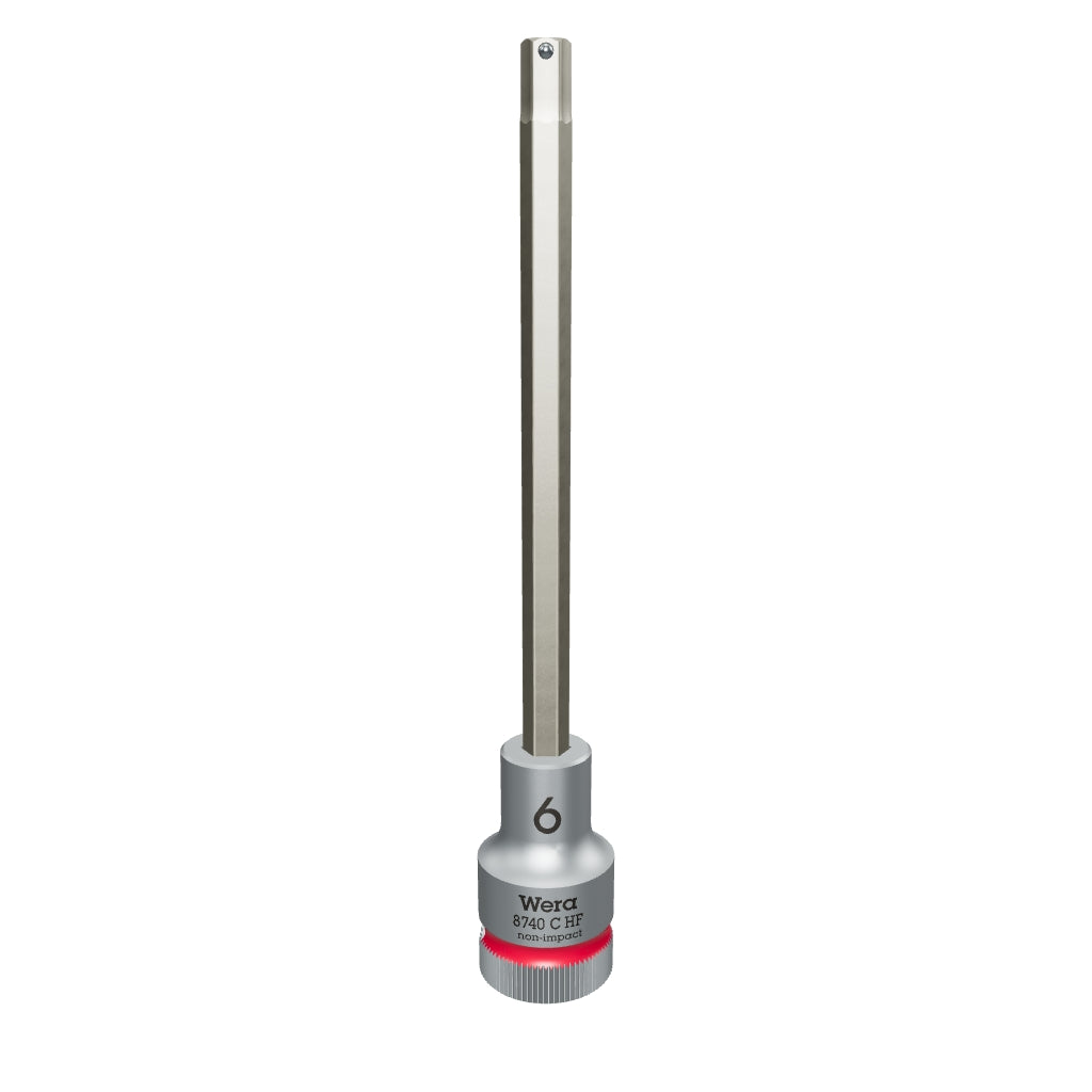 Wera 003842 1/2" Drive Zyklop Hex-Plus Bit Socket with Holding Function 6mm Long - WR003842 - KC Tool