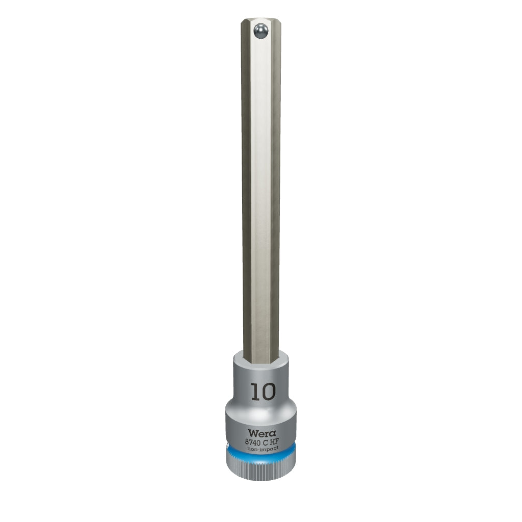 Wera 003845 1/2" Drive Zyklop Hex-Plus Bit Socket with Holding Function 10mm Long - WR003845 - KC Tool