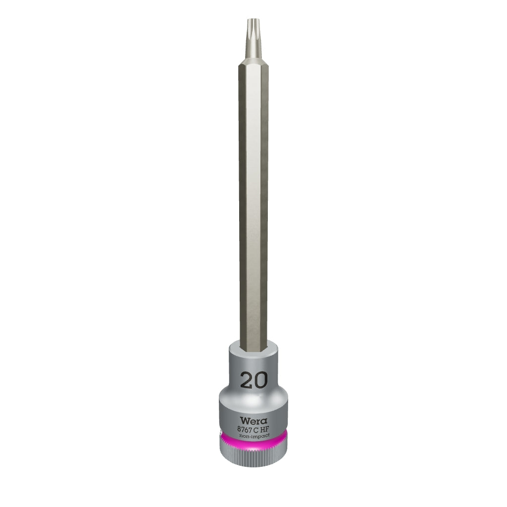 Wera 003850 1/2" Drive Zyklop TORX® Bit Socket with Holding Function T20 Long - WR003850 - KC Tool