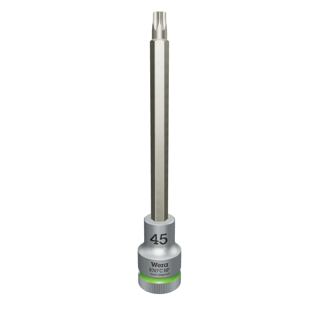 Wera 003855 1/2" Drive Zyklop TORX® Bit Socket with Holding Function T45 Long - WR003855 - KC Tool