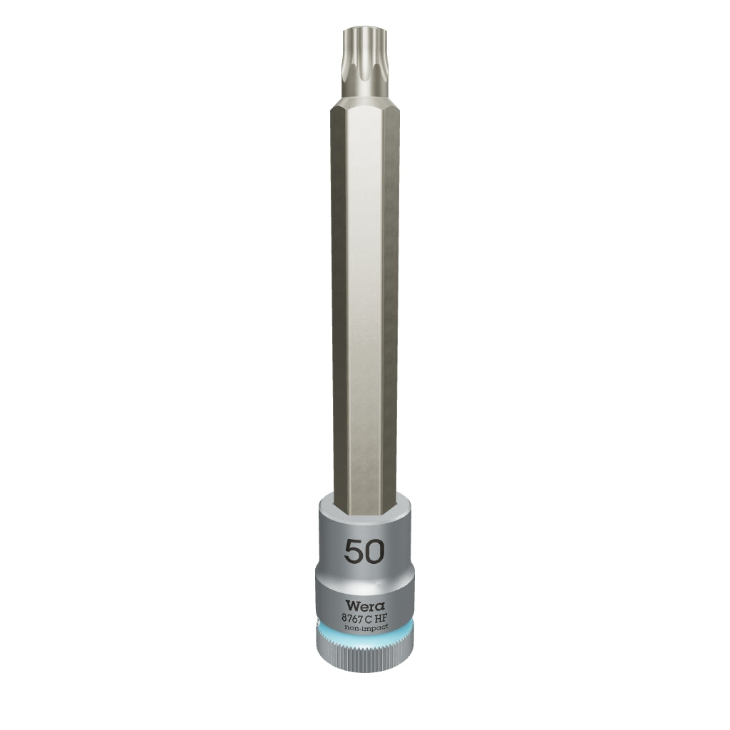 Wera 003856 1/2" Drive Zyklop TORX® Bit Socket with Holding Function T50 Long - WR003856 - KC Tool