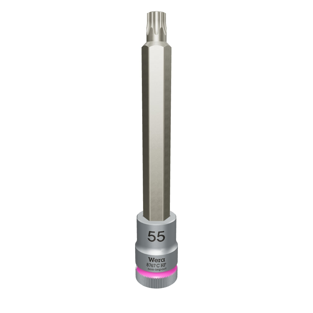 Wera 003857 1/2" Drive Zyklop TORX® Bit Socket with Holding Function T55 Long - WR003857 - KC Tool