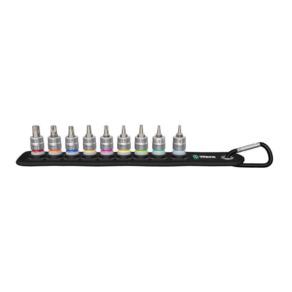 Wera 003882 Belt 3 TORX® HF Zyklop Bit Socket Set, 1/4" Drive, 10 pieces - with Holding Function - WR003882 - KC Tool