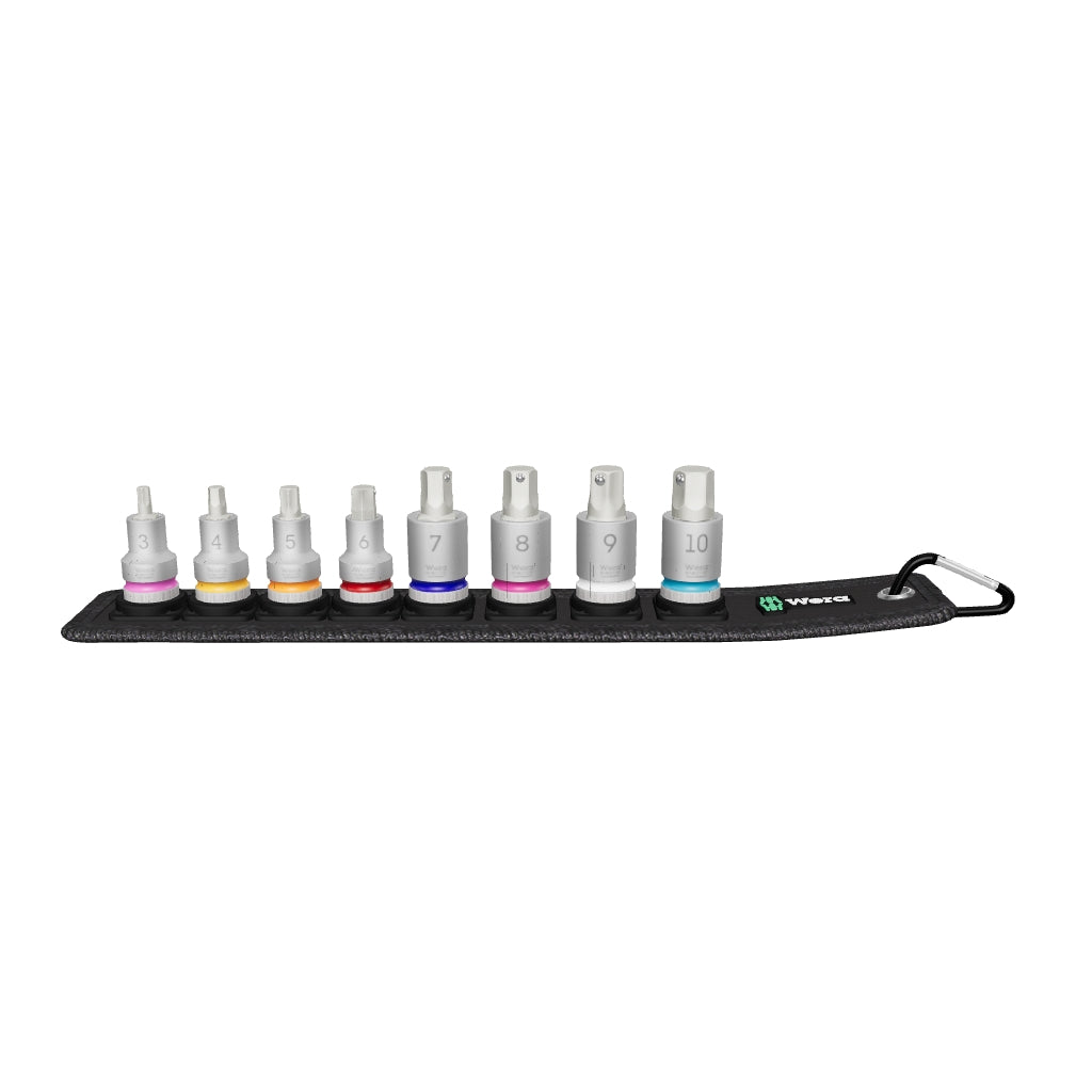 Wera 003971 Belt 2 Zyklop 3/8" Drive In-Hex-Plus Bit Socket Set with Holding Function - Metric - WR003971 - KC Tool