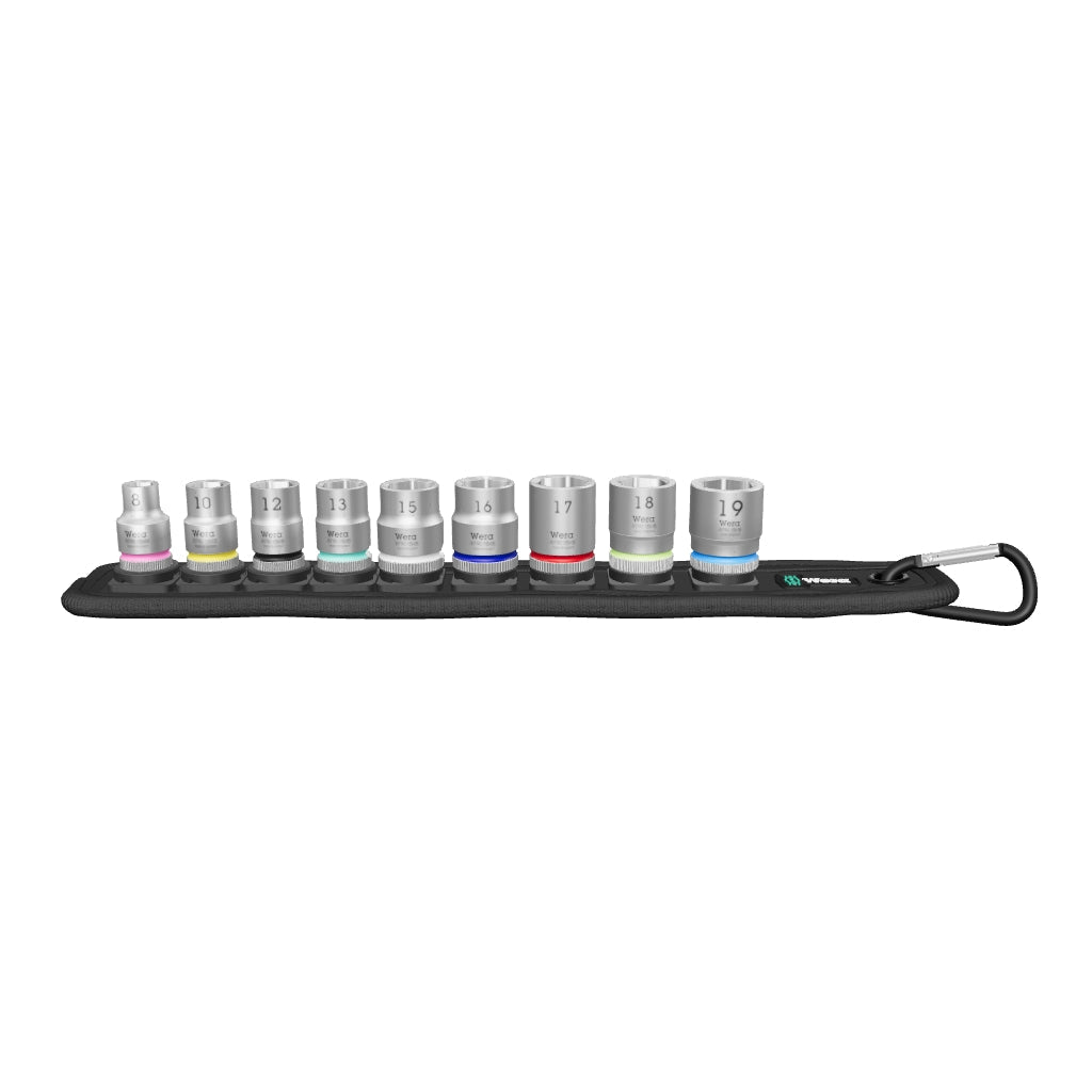Wera 003973 Belt 4 Zyklop 3/8" Drive Socket Set - Metric - WR003973 - KC Tool